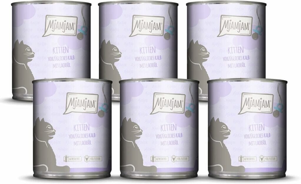 MjAMjAM Premium Nassfutter für Katzen – Kitten vorzügliches Kalb mit Lachsöl – 41% Rabatt