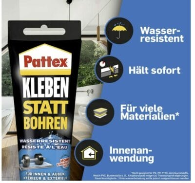 Pattex Montagekleber "Kleben statt Bohren" - 36% Rabatt 5 Montagekleber Pattex Details