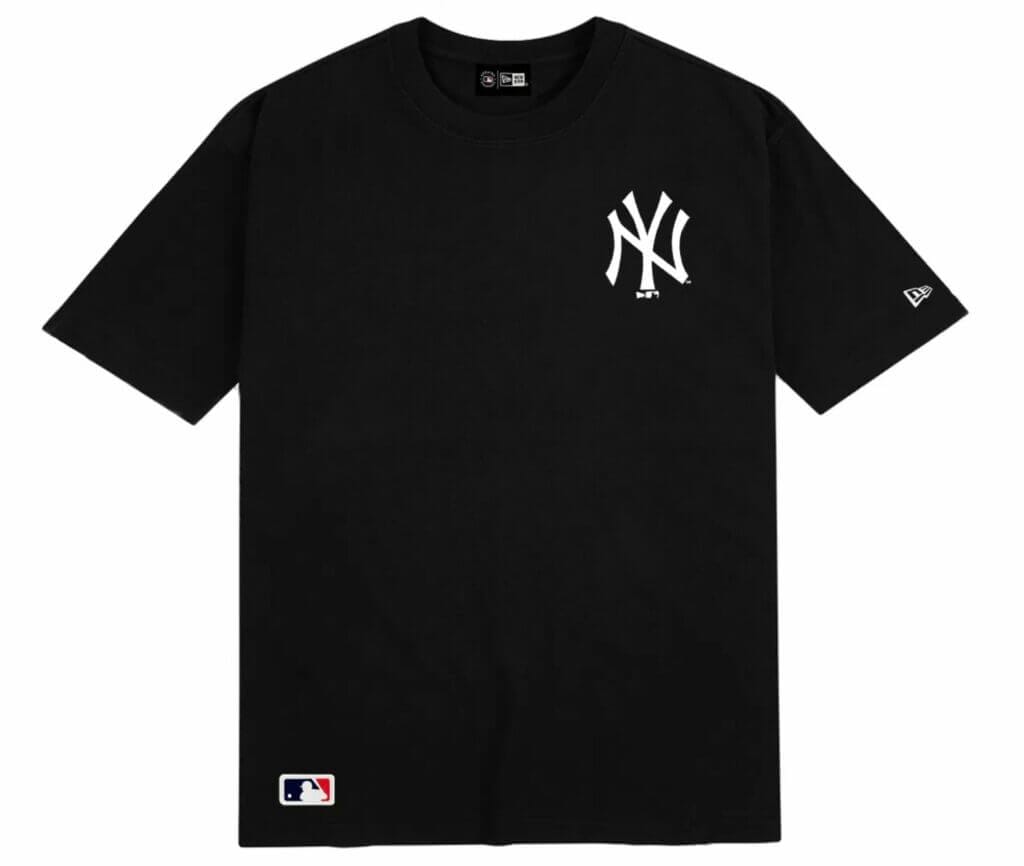 New Era Herren T-Shirt MLB ESSENTLS LC OS TEE NEYYAN BLKWHI – 80% Rabatt
