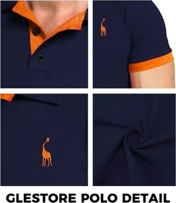 GLESTORE Poloshirt Herren Details 