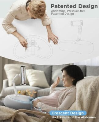 Flexibler SAIJI Tablet Halter: 360° drehbar, umweltfreundlich, ideal für iPad, iPhone, und mehr.

