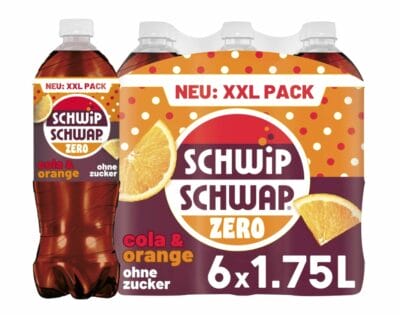 Entdecke das zuckerfreie Erfrischungsgetränk Schwip Schwap Zero Orange – belebend, köstlich und nachhaltig.