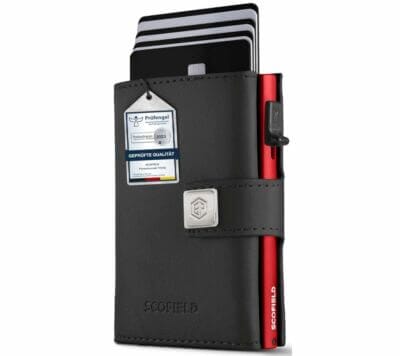 Elegantes Kartenetui für Herren – Platzsparend, langlebig, mit Aluminiumgehäuse und integriertem RFID-Schutz.
