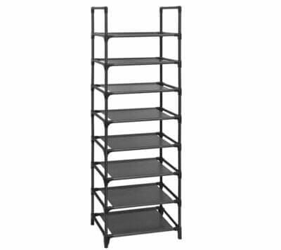 SONGMICS Schuhaufbewahrung: Einfacher Aufbau, 8 Ebenen, schmales Design, ideal für Flur, Schlafzimmer, 145 cm hoch.