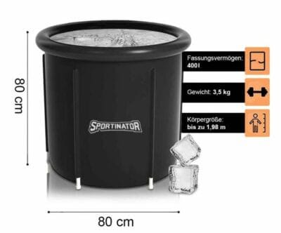 SPORTINATOR „Regenerate“ Eisbad Tonne Produktdetails