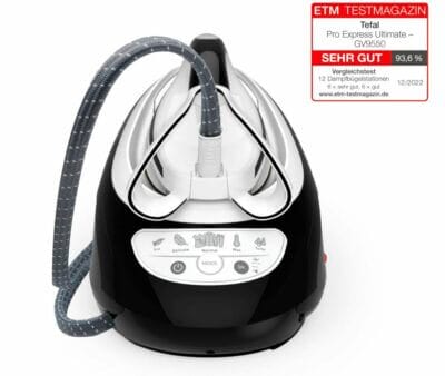 Perfekte Ergebnisse mit Tefal GV9550: 5 Programme, Antikalk-Kollektor, und energiesparende Eco-Funktion.