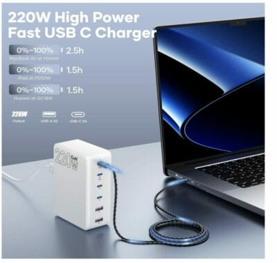 USB C Ladegerät im Einsatz