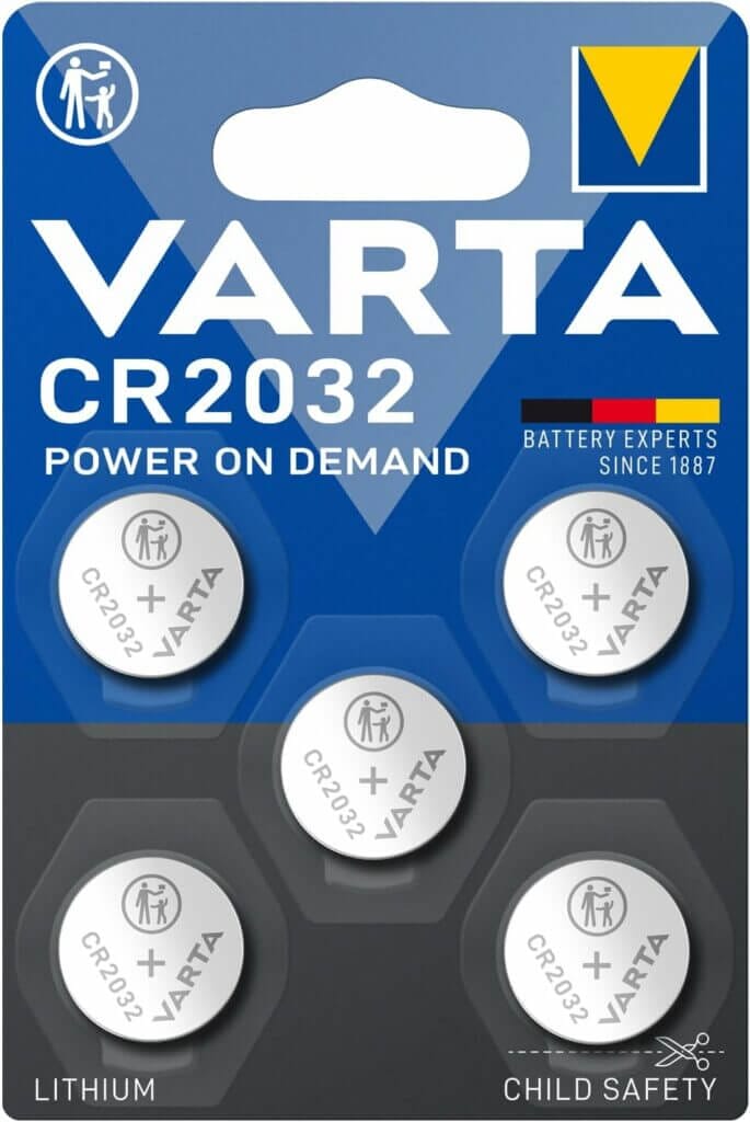5 VARTA Batterien Knopfzellen CR2032 – 33% Rabatt