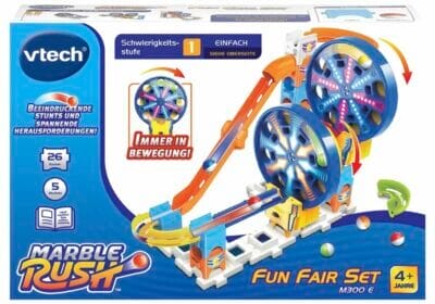 Entdecke das VTech Marble Rush - Fun Fair Set M300 E: Spannung pur für Kinder 4-12 Jahre.