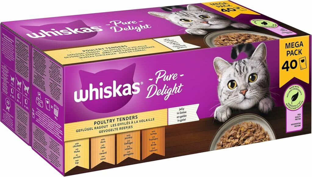 Whiskas 1+ Katzennassfutter Ragout Geflügel Auswahl in Gelee – 42% Rabatt