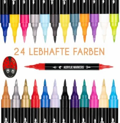 Farbübersicht Acrylstifte für Steine