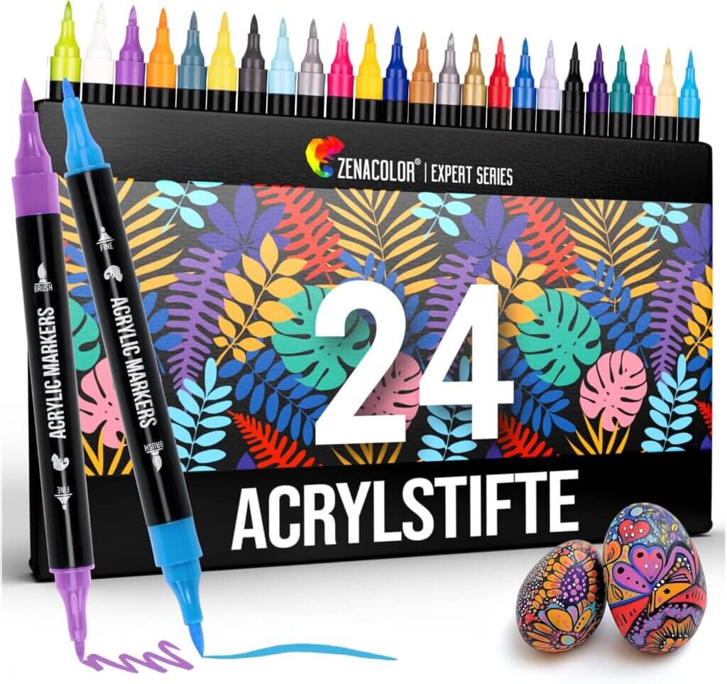 Zenacolor 24 Acrylstifte für Steine – 52% Rabatt