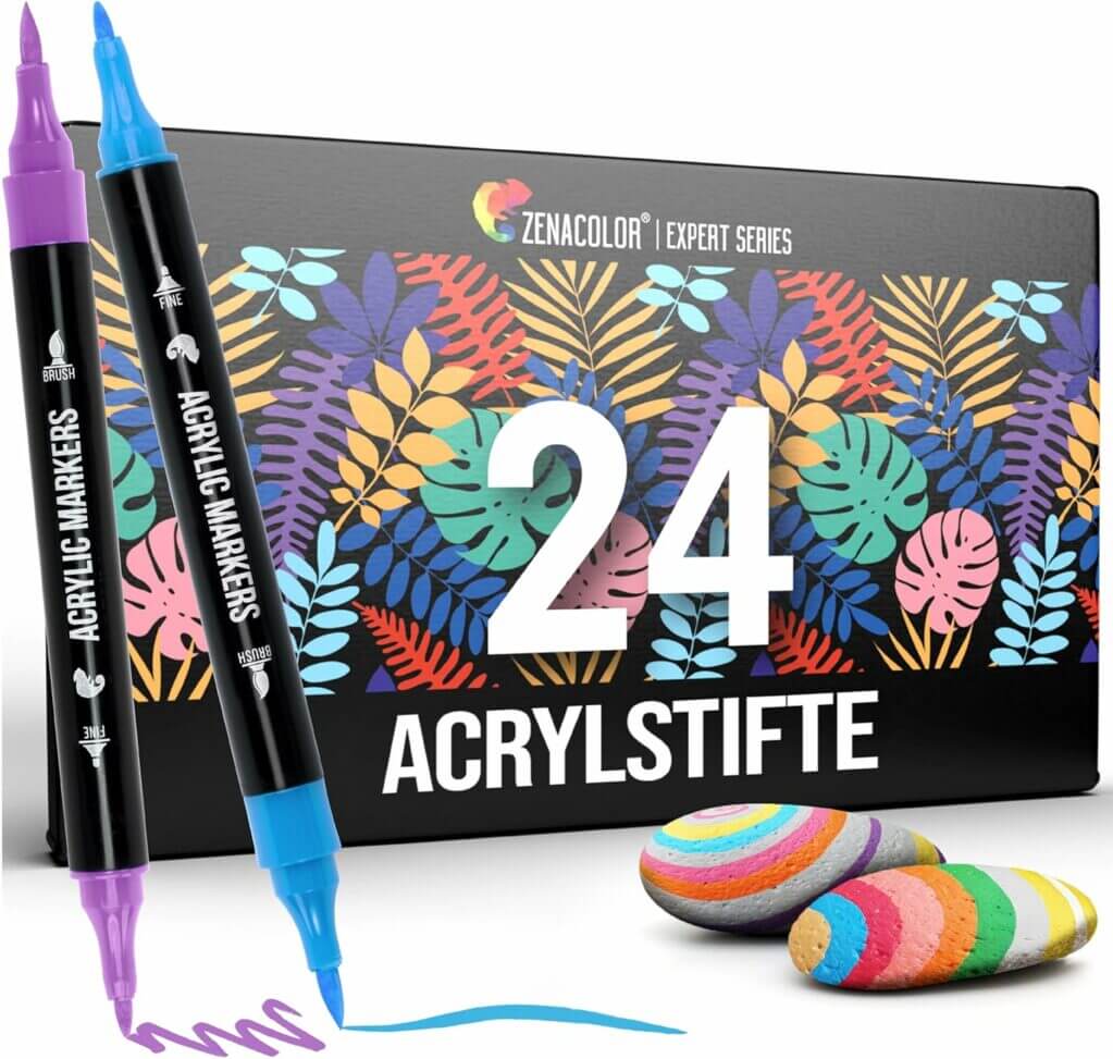 Zenacolor 24 Acrylstifte für Steine – 38% Rabatt
