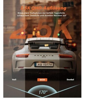 iZEEKER 2,5K Auto Dashcam Qualität 