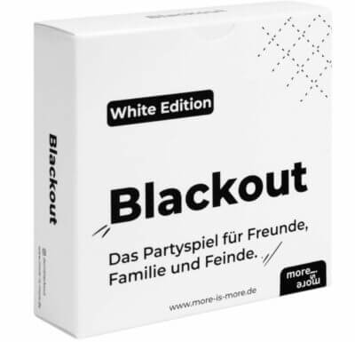 more is more Blackout - White Edition Kartenspiel