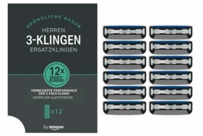 12-teiliges Nachfüllpack für By Amazon Herrenrasierer