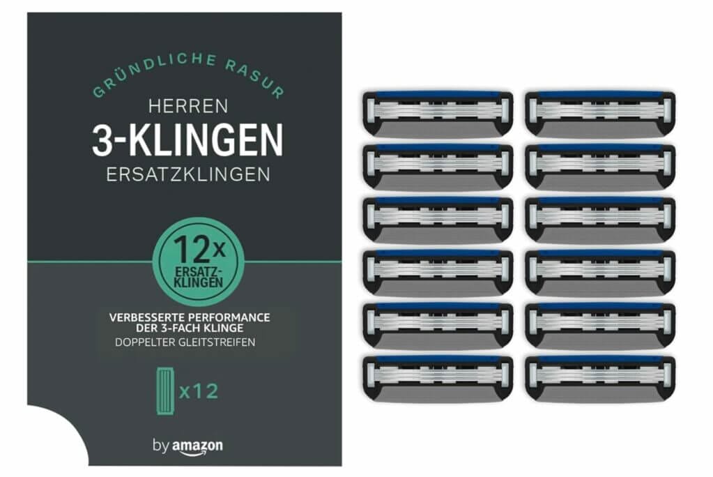 12-teiliges Nachfüllpack für By Amazon Herrenrasierer – 48% Rabatt