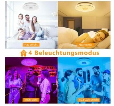 TOPPLEE LED Deckenleuchte - 36% Rabatt 6 Deckenleuchte Farboptionen