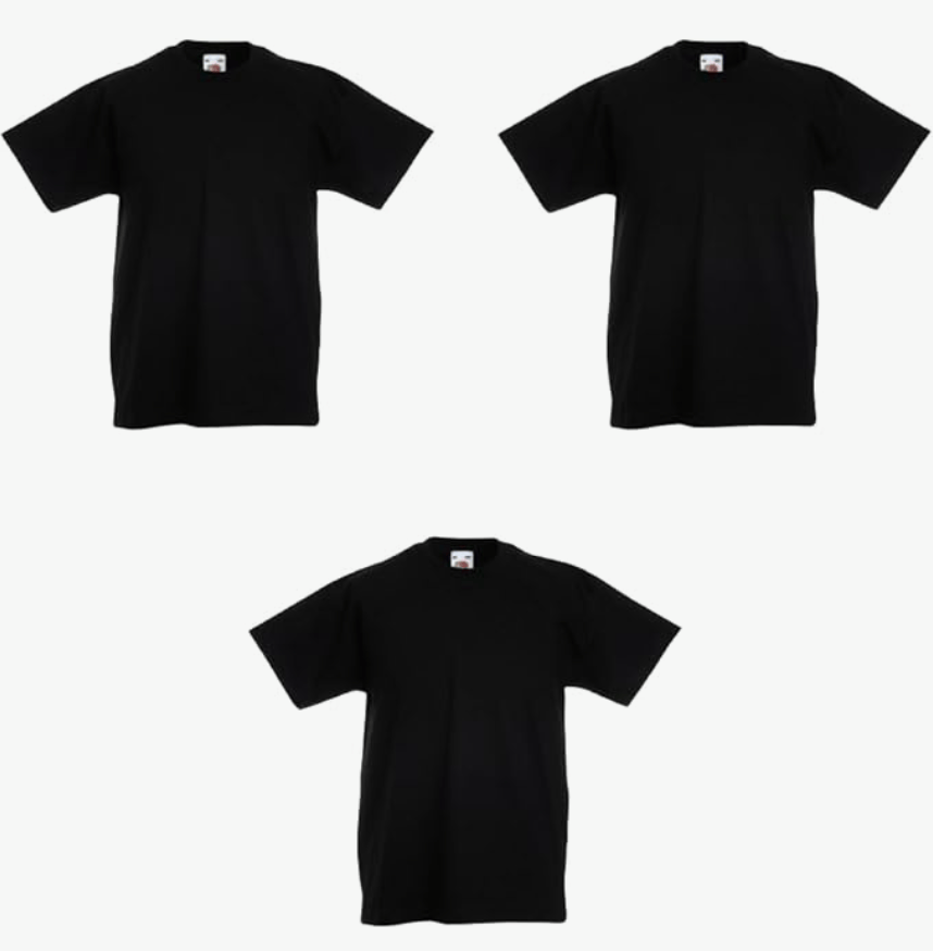 GIDUTEX 3er Pack Kinder T-Shirts von Fruit of the Loom – nur 10,99 €
