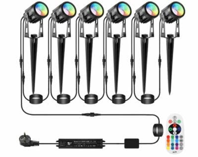 GREEMPIRE LED Gartenstrahler Gartenbeleuchtung RGB 6er-Set