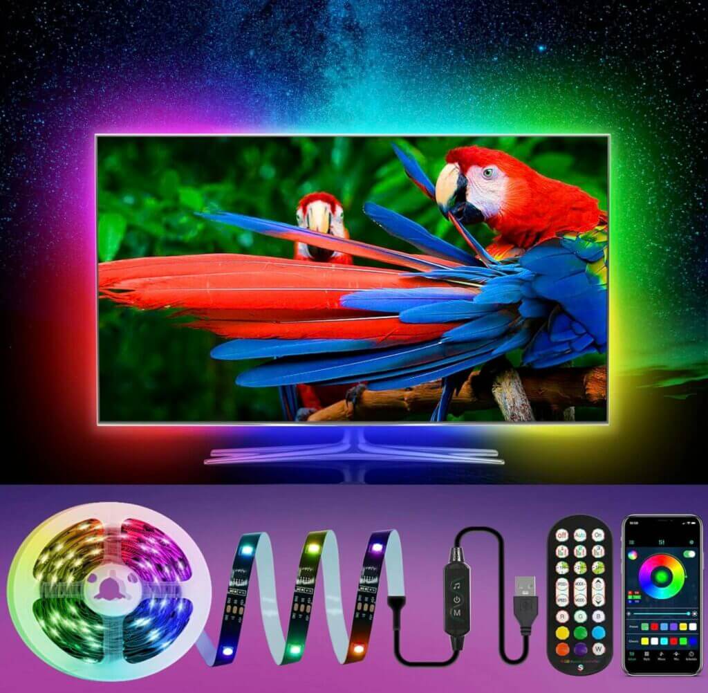 HUEMIHUI 5M TV LED Hintergrundbeleuchtung – 66% Rabatt
