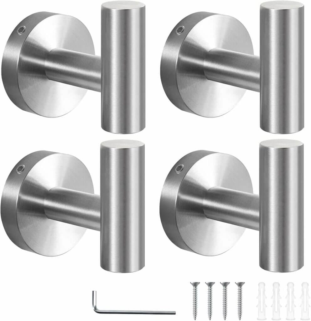 4 Handtuchhaken Budding Joy Matte Silber – 50% Rabatt