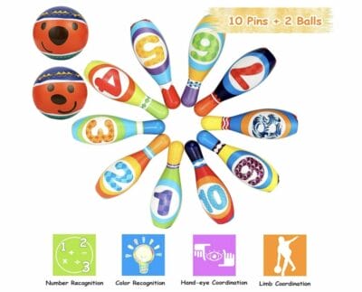 Kinder Bowling Set weich Bestandteile Set