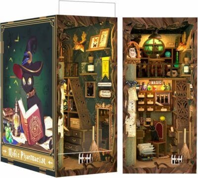Ein detailreiches Miniatur Puppenhaus mit LED-Beleuchtung für kreative Bastler.