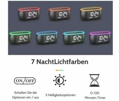 Nachttisch Radio Wecker Farboptionen