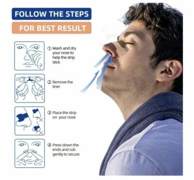 Nasenpflaster Details Schritt für Schritt Anweisung 