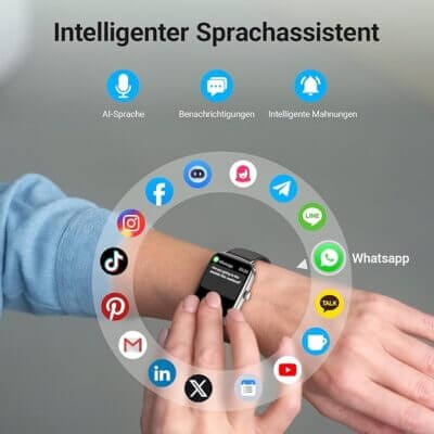Smartwatch mit intelligentem Sprachassistent 