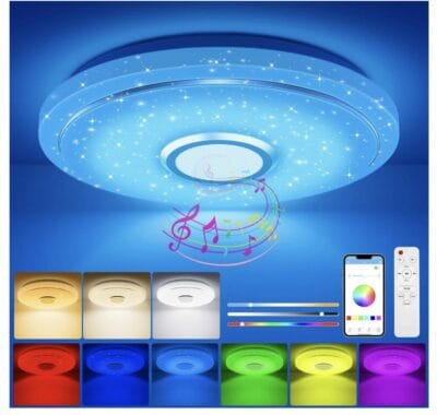 TOPPLEE LED Deckenleuchte glitzernd