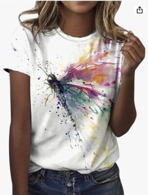 Basic weißes Tee für Teenager-Mädchen – Baumwolle, Kurzarm, perfekt für Sport und Freizeit.

