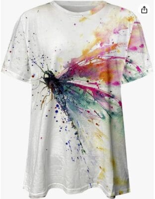 Weißes Sommer-T-Shirt für Damen – Locker, mit trendigem Aufdruck, ideal für jeden Tag.