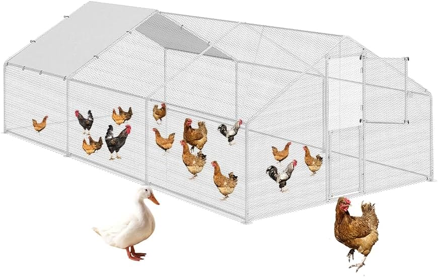 XXL Metall Hühnerstall mit Zweiteilige Tür (3x6x2m) – 20% Rabatt