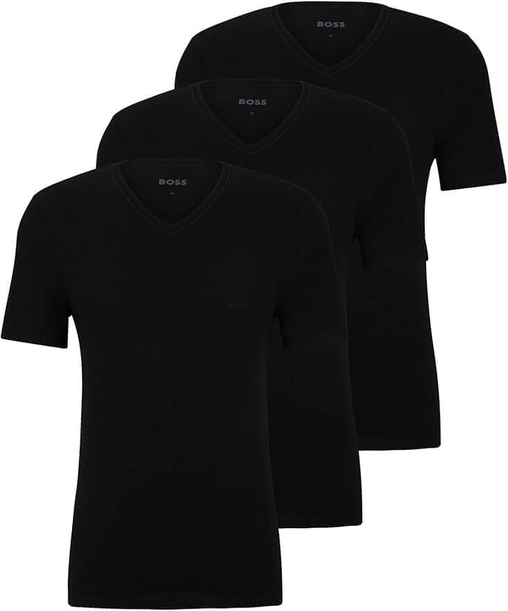 HUGO BOSS Herren T-Shirt schwarz im 3er-Pack – 42% Rabatt
