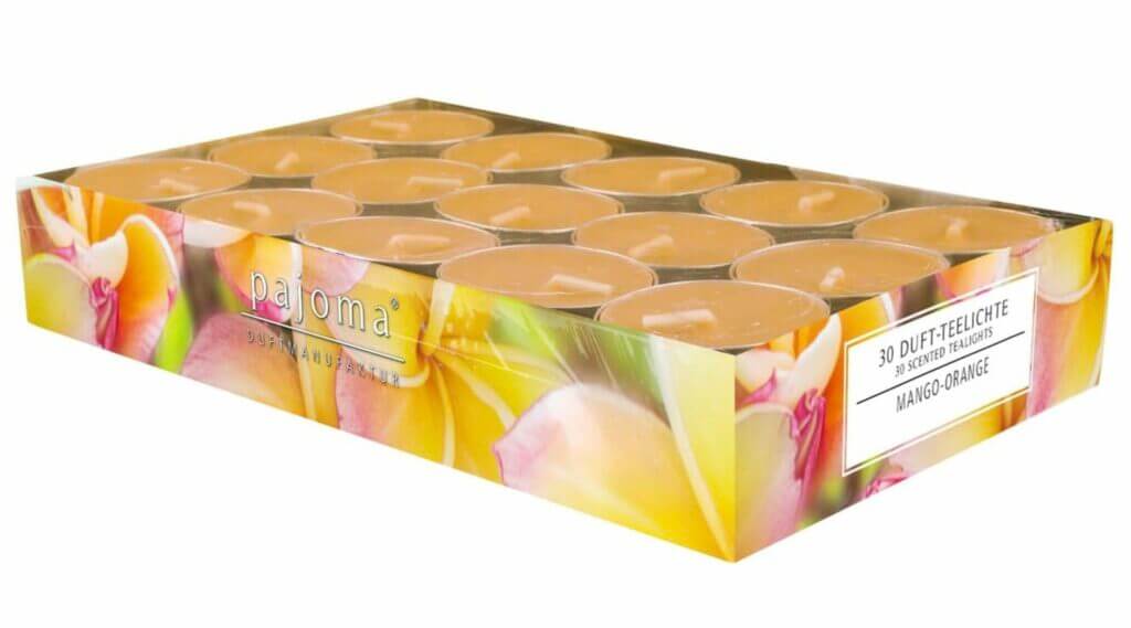 pajoma® Teelicht-Set 30 Stück Mango-Orange – 64% Rabatt