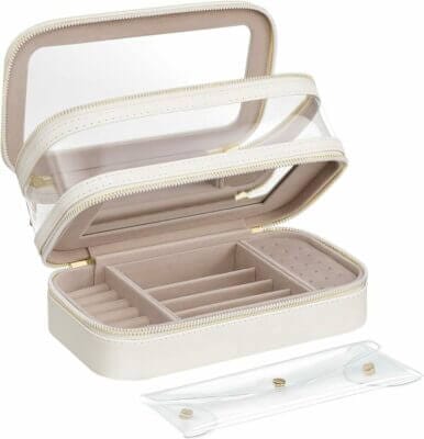 Die SONGMICS Make-up Tasche hält deine Kosmetikartikel perfekt organisiert und ist ideal für Reisen sowie den täglichen Gebrauch.