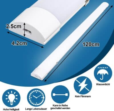 Ansobea 4 Stück 36W LED Feuchtraumleuchte