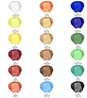 Artecho Acrylfarben Set mit 18 Farben à 36 ml - 45% Rabatt 5 Artecho Acrylfarben Set