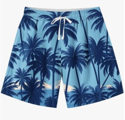 Badeshorts Jungen Palmen Motiv 