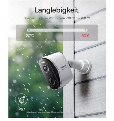 Baseus Security Überwachungskamera Langlebigkeit 
