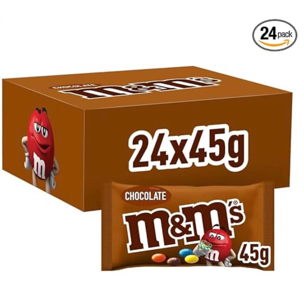 Megaangebot M&M’s Chocolate, Schokoalde Großpackung, 24 x 36g – 65% Rabatt