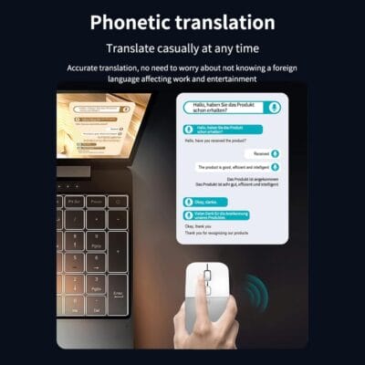 Diese intelligente Maus unterstützt Screenshot-Übersetzungen, Wortwischen und phonetische Übersetzung für müheloses Arbeiten.
