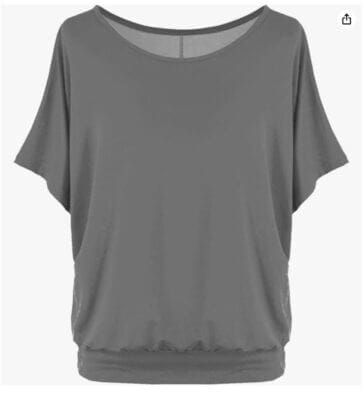 Damen Oversize T-Shirt mit Fledermausärmeln