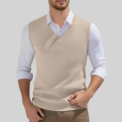 Herren Ärmellose Strickweste