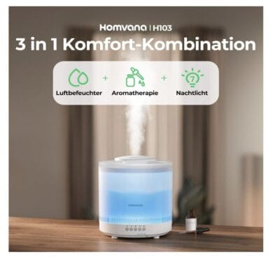 Homvana Luftbefeuchter Details