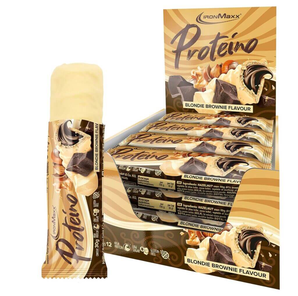 IronMaxx Proteino Proteinriegel Blondie Brownie 12 Stk. – 41% Rabatt