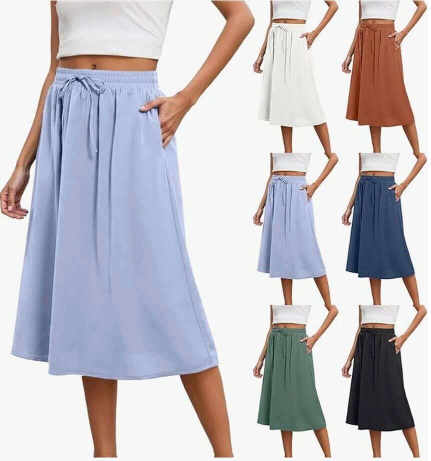 Plissierter Midirock für Damen – 50% Rabatt