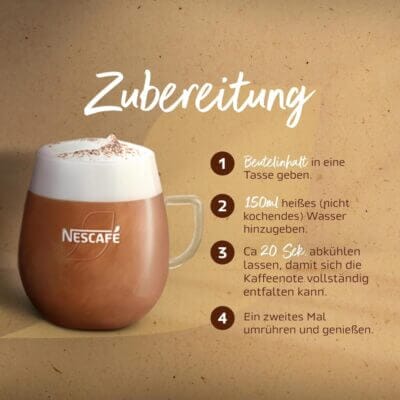 Zubereitung des NESCAFÉ Gold Typ Cappuccino